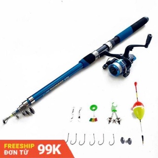 bộ cần câu rút Shimano và máy cùng phụ kiện