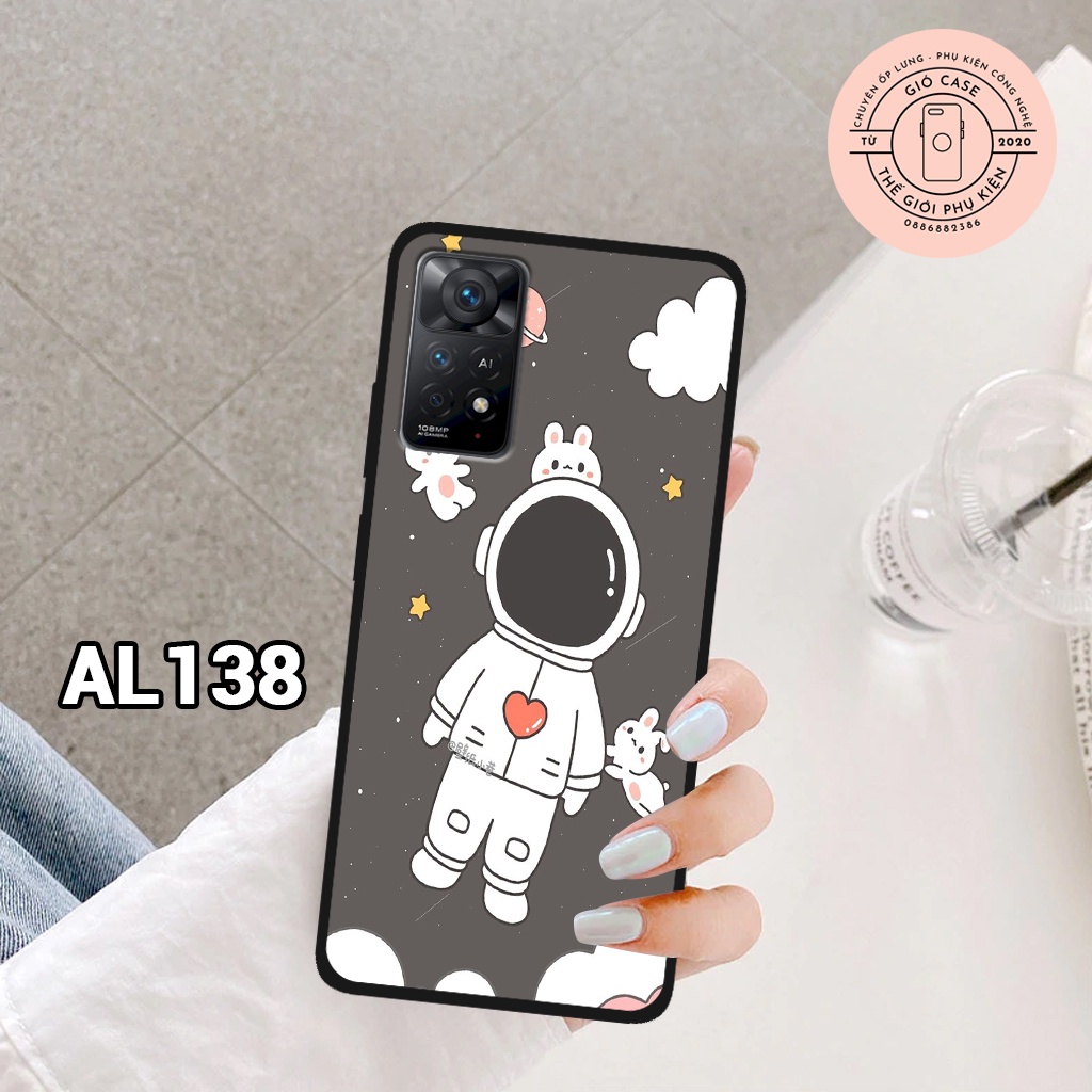 Ốp lưng XIAOMI REDMI NOTE 11/ REDMI NOTE 11S, ốp nhựa chống trầy,chống va đập hình phi hành gia độc đáo siêu hot,bền đẹp