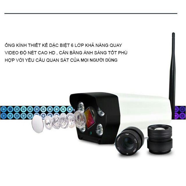 Camera Yoosee C4 ngoài trời chống nước | BigBuy360 - bigbuy360.vn