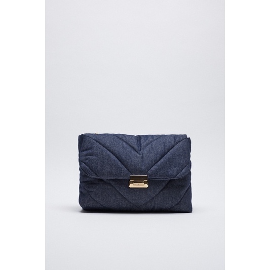 ZARA Đức - Túi xách auth new tag cao cấp chính hãng có sẵn sale vài jean chằn bông đệm đeo vai 6366/610