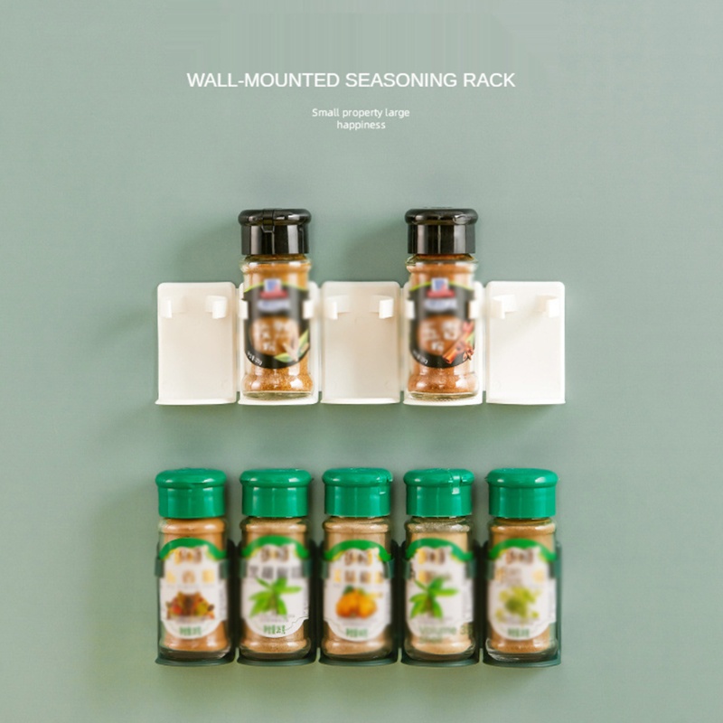 Giá Treo Lọ Gia Vị Gắn Tường Không Cần Khoan Tiện Dụng Cho Nhà Bếp