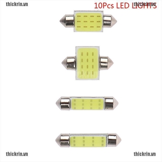 10pcs led bulbs 31mm 36mm 39mm 41mm car cob reading dome map interior light