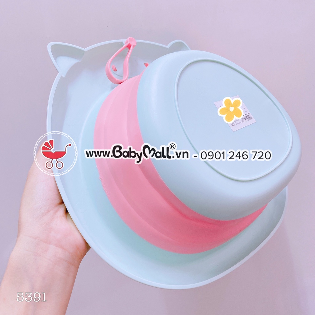Chậu rửa mặt gấp gọn con heo 5391 (CÓ QUAI MÓC)