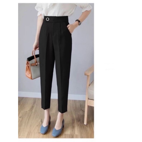 quần tây nữ dáng baggy cạp cao # quần tây nữ công sở