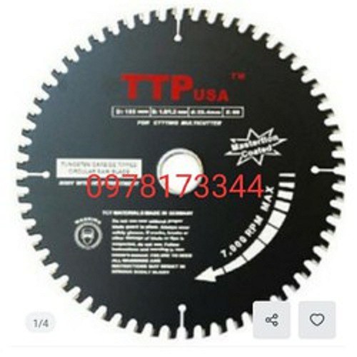 Lưỡi Cắt Nhôm Gỗ Sắt Đa Năng TTP usa 185mm 60 răng made in germany