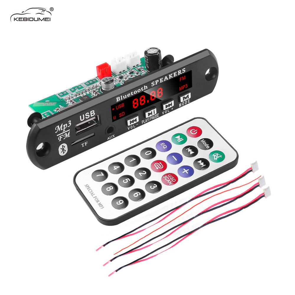 Bảng Mạch Giải Mã MP3 Bluetooth 5.0 KEBIDUMEI JQ-D023BT 2*15W 12V Cho Xe Hơi