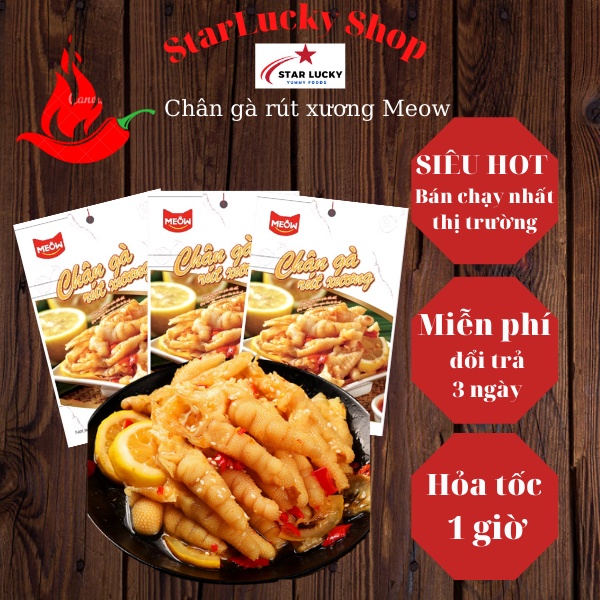 Chân gà rút xương Meow chua cay ngon xương giòn sần sật 80G