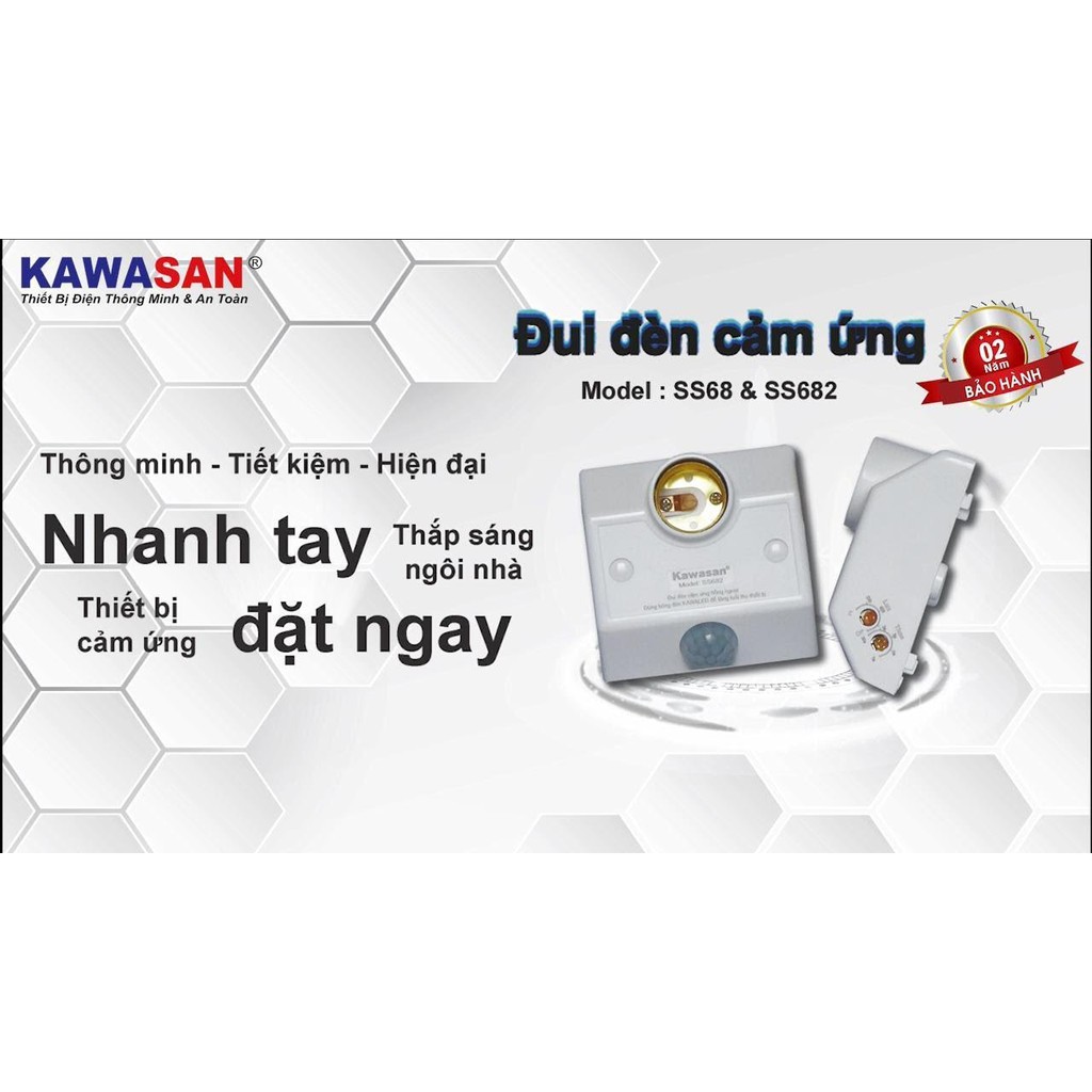 Đui đèn cảm ứng hồng ngoại KW-SS682 kawasan