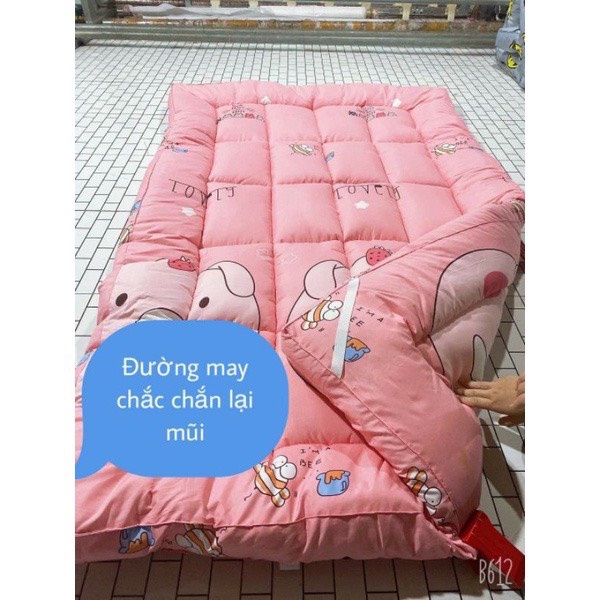 Nệm Topper Tấm làm mềm đệm cotton Đũi Hàn quốc mới nhất 2022t - Có Chun 4 Góc Cố Định Đệm