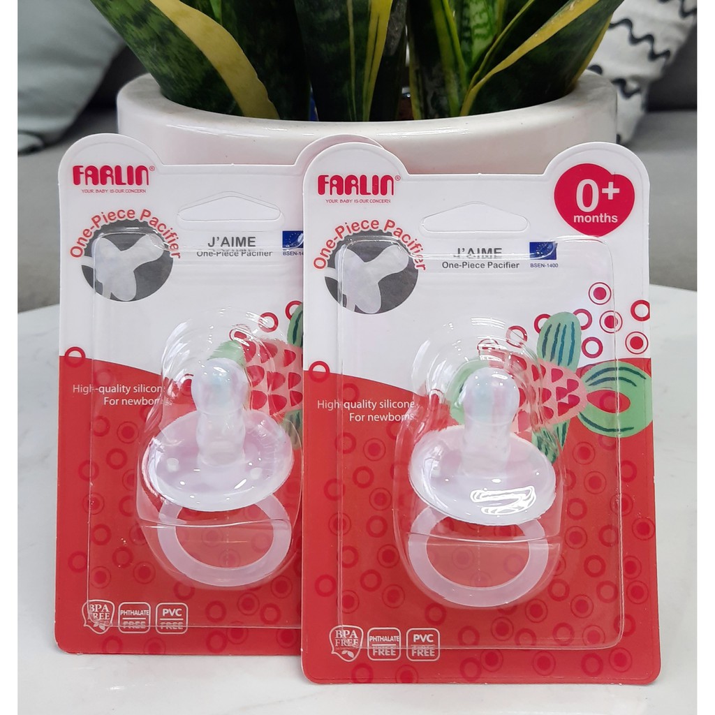 Ty Ngậm Silicon Siêu Mềm Cho Bé Sơ Sinh Hiệu FARLIN