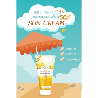 Kem chống nắng biocos spf 50 +++ 80ml, ngăn ngừa tia uv a & b
