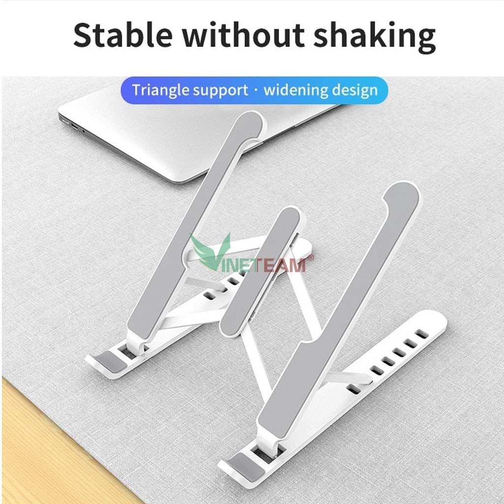 Giá đỡ Laptop Macbook stand P1 nhựa ABS hỗ trợ tản nhiệt gấp gọn chỉnh độ cao, đế tản nhiệt laptop ipad macbook -dc4453