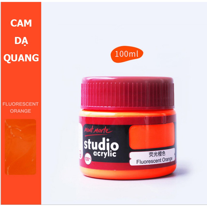 MÀU ACRYLIC DẠ QUANG 3D 100ML VẼ ÁO, VẼ VẢI, VÊ GIÀY, VẼ TƯỜNG ĐA NĂNG MỌI CHẤT LIỆU