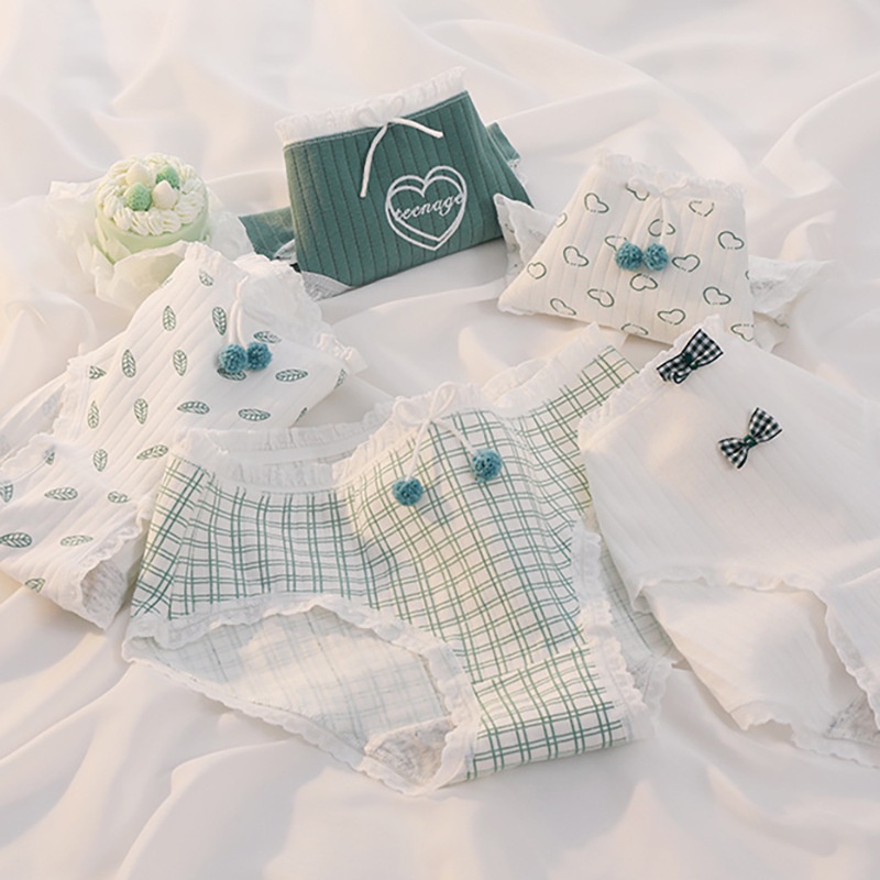 Quần Lót Cotton Lưng Vừa In Họa Tiết Xinh Xắn Theo Phong Cách Nhật Bản Dành Cho Nữ
