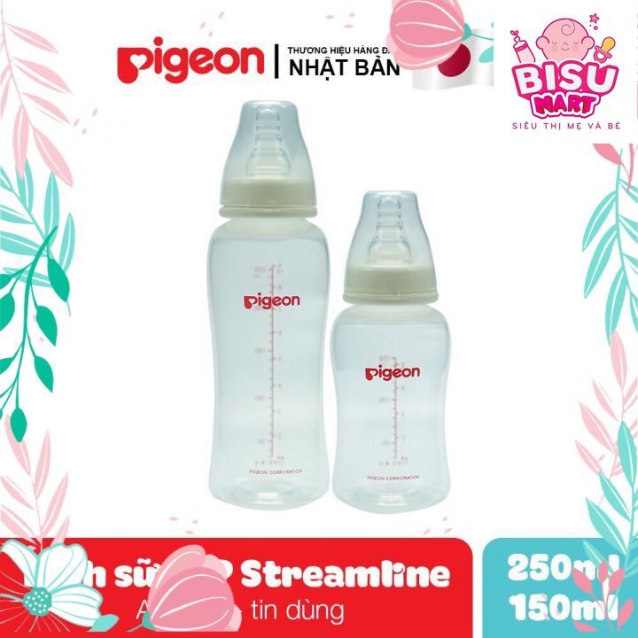 Bình Sữa Pigeon Streamline150ml - 250ml