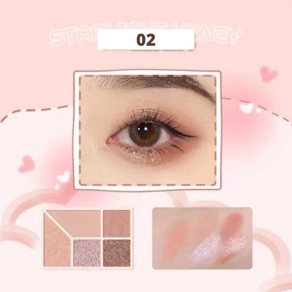 Bảng Phấn Mắt 5 Ô Gấu Trúc COLOR SCHOOL Little Panda Eyeshadow Pallete