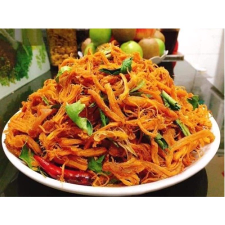 Khô gà lá chanh 500g, gà xé lá chanh cực ngon, chua chua cay cay ăn cực đã. | BigBuy360 - bigbuy360.vn
