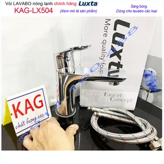 Vòi lavabo nóng lạnh Luxta KAG-LX504, Vòi chậu rửa mặt nước mạnh tay mở êm ái sử dụng siêu bền thiết kế tuyệt đẹp