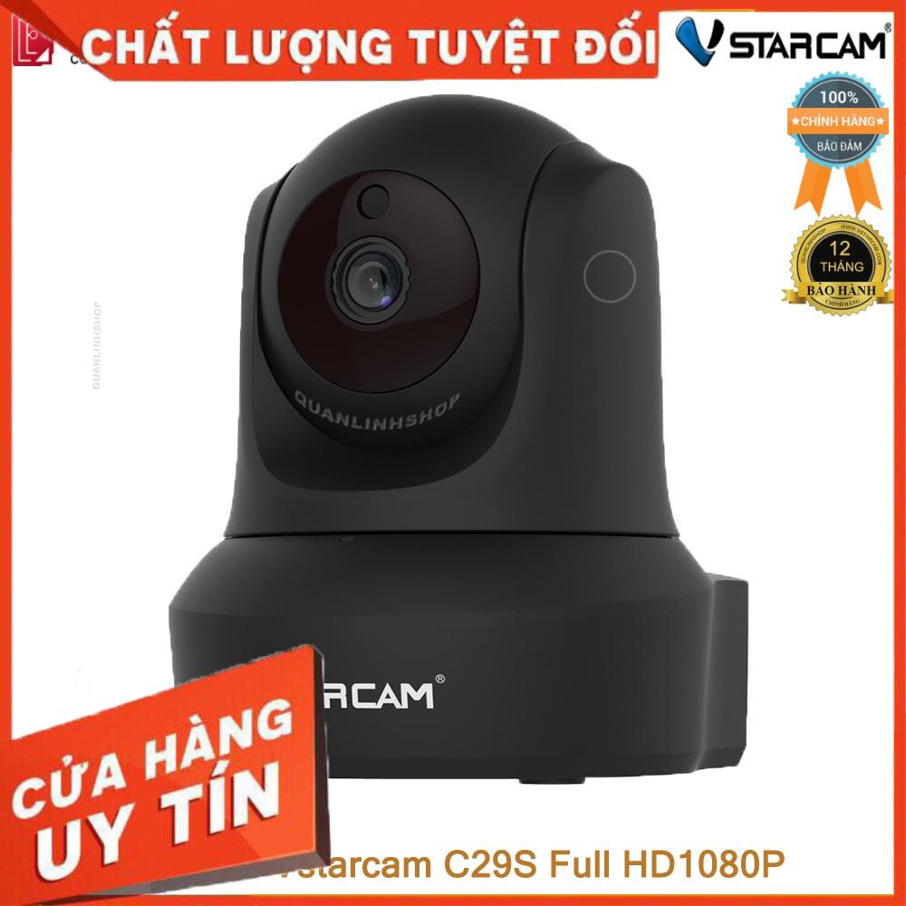 (giá khai trương) Camera IP Wifi hồng ngoại Vstarcam C29s Full HD 1080P 2MP màu đen kèm thẻ 64GB Class 10