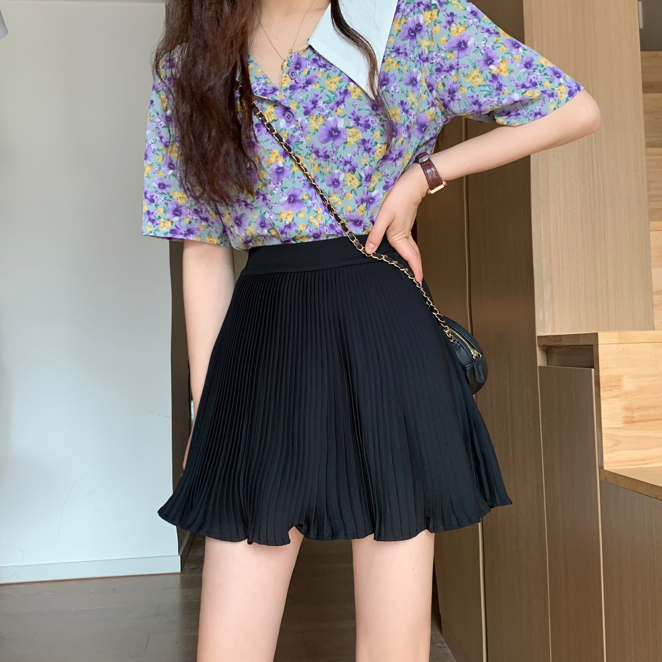Chân Váy Chữ A Lưng Cao Xếp Ly Xinh Xắn Cho Nữ | BigBuy360 - bigbuy360.vn
