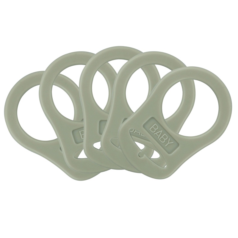 Set 5 Vòng Kẹp Núm Vú Giả Bằng Silicon Mềm Nhiều Màu Sắc Cho Bé