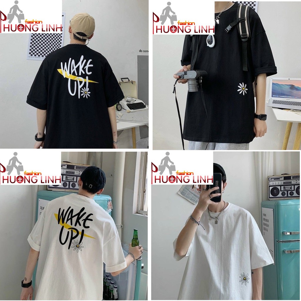 [Cotton tốt, Bảo hành 7 ngày] Áo thun nam form rộng tay lỡ Wake up- Trùm Chuyên Sỉ Thời Trang | BigBuy360 - bigbuy360.vn