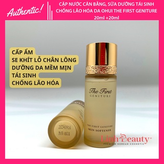 Nước cân bằng, sữa dưỡng chống lão hóa da ohui the first geniture 20ml +20ml