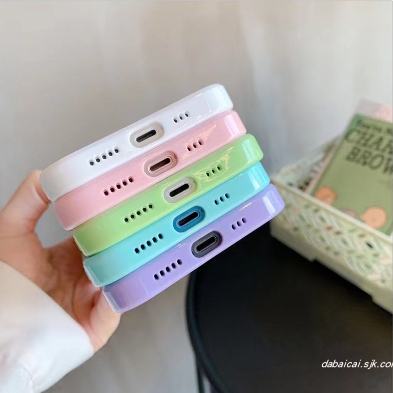 Ốp Điện Thoại Màu Xanh Matcha Trong Suốt Chống Sốc Cho iPhone 14 Pro Max 13 Pro Max 12 Pro Max 11 Pro Max