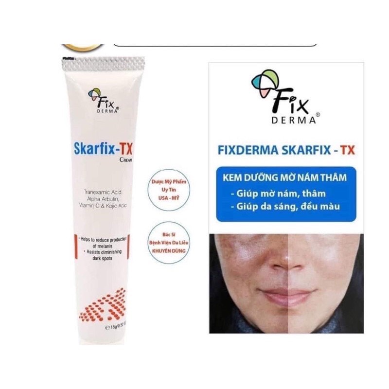 Kem Sáng Da Mờ Thâm Nám Fixderma SKARFIX TX CREAM - 15g