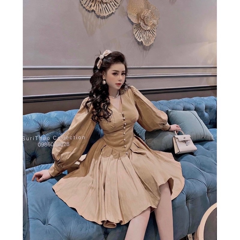 Đầm tiểu thư tay phồng bigsize 60-90kg