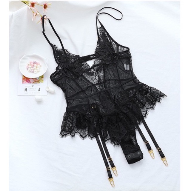 Bodysuit ren quyến rũ cao cấp không gọng (Ảnh thật)