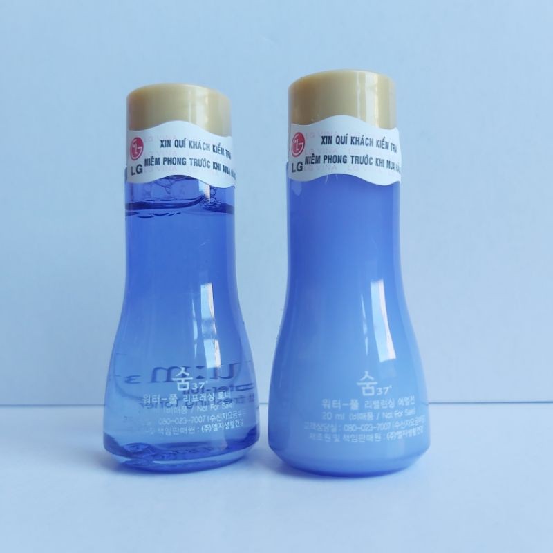 Cặp nước hoa hồng và sữa dưỡng sum xanh Cấp nước, giảm mụn, se khít chân lông - Sum37 water full 20ml