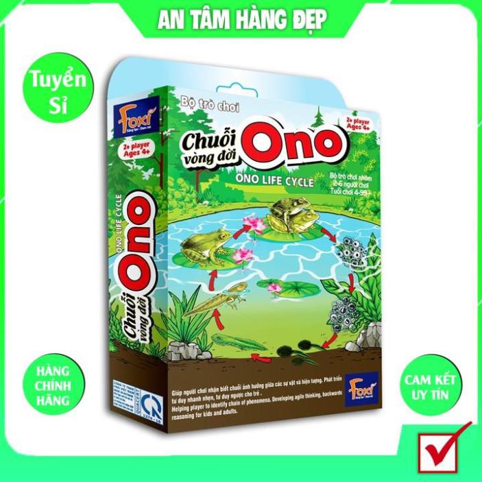 Board game-Chuỗi Ono vòng đời Ếch Bướm Foxi-thẻ glenndoman và flashcard thông minh--siêu rẻ.