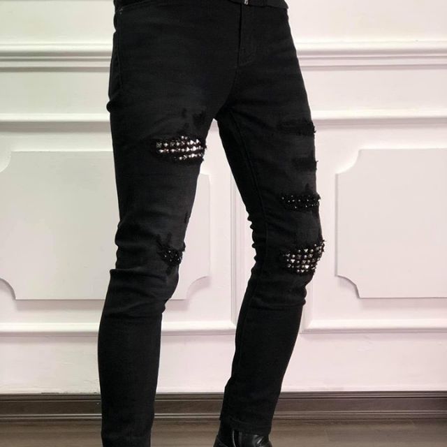 QUẦN JEANS NAM ĐÍNH ĐÁ SIÊU CẤP
