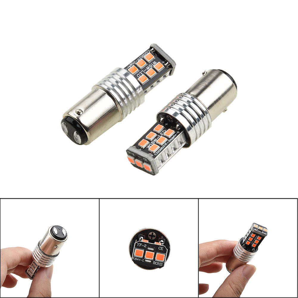 【Best Price】Tail Light 12V 15 LED Red Bulb Canbus for BAY15D 1157 2835 2pcs Bright—Brand New and High Quality