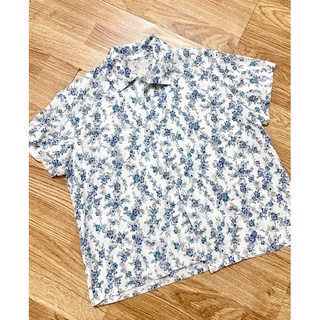 Áo sơ mi vải lụa xô vintage
