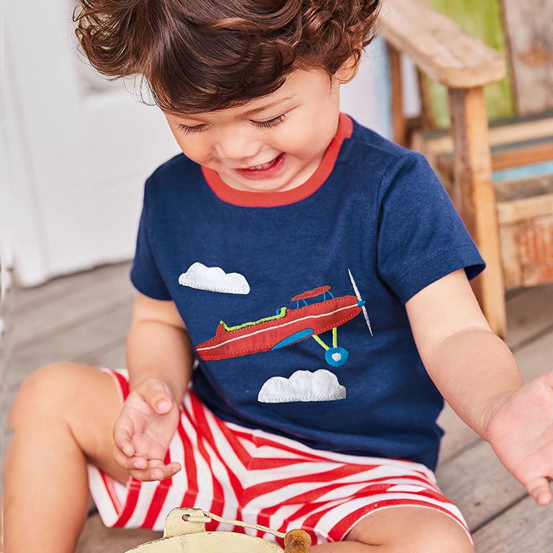 Bộ cotton cho bé Aostar Betty họa tiết thêu 3D hoạt hình đáng yêu hàng xuất Âu Mỹ