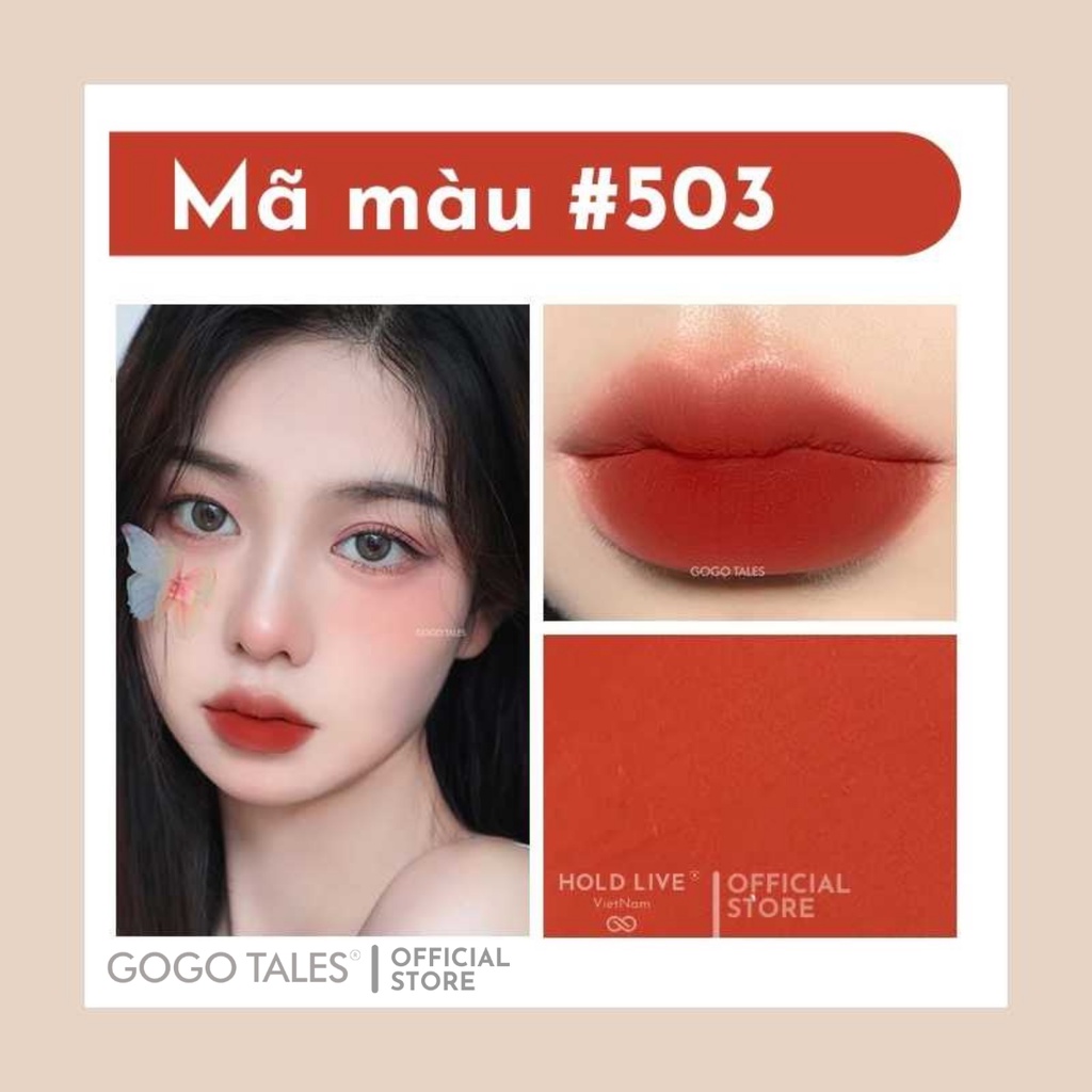 Son kem lì caro Gogo tales Vitality Small son tint mịn môi lâu trôi Grid chính hãng nội địa trung GT300