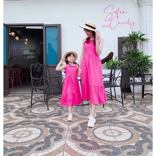 Đầm hai dây mẹ và bé