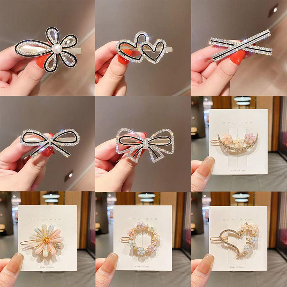Kẹp Tóc Hình Hoa / Trái Tim Xinh Xắn MIHAN1|Kẹp Tóc Nơ Ngọc Trai