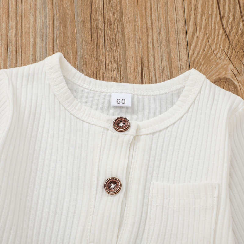 Body bé trai bé gái đồ sơ sinh từ 0 đến 12 tháng bodysuit liền thân cotton mùa hè dài tay quần áo cho bé trẻ em