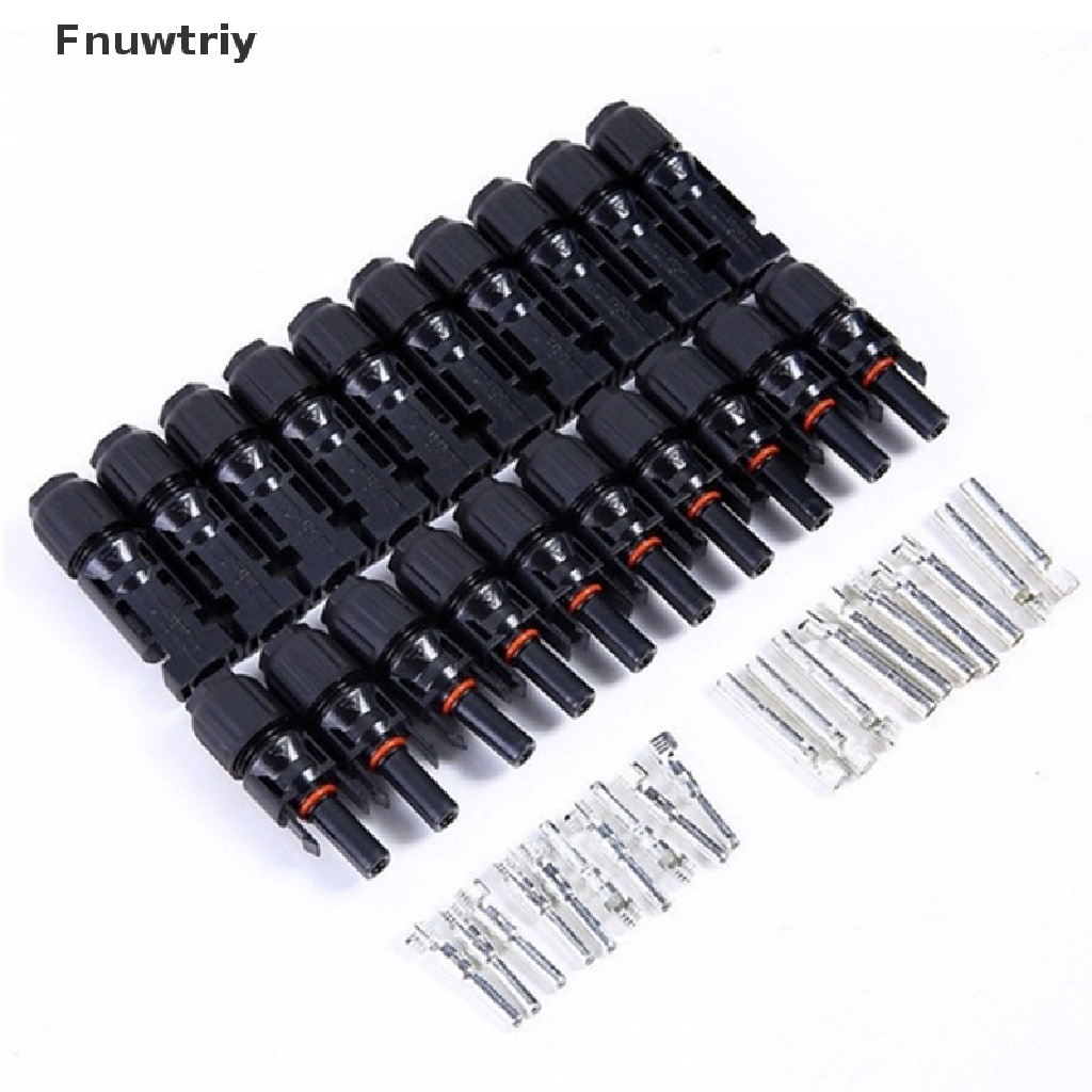 Fnuwtriy MC4 30A Male Female M/F Wire Cable Connector Set Solar Panel IP67 Adapter VN
