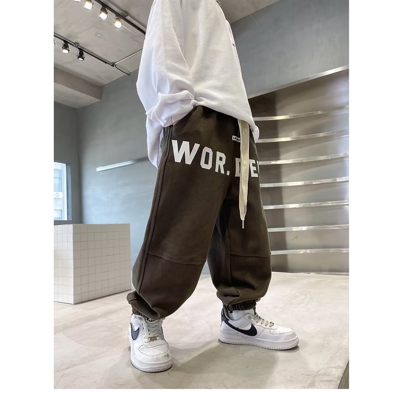 Quần Dài Dáng Rộng Thiết Kế Mới Đơn Giản Thời Trang Mùa Thu Đông Dành Cho Bé Trai