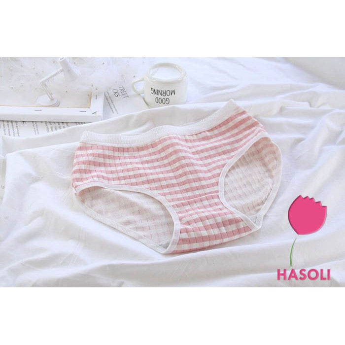 Quần Lót Nữ Cotton Kháng Khuẩn Y Tế Mềm Thoáng Hình Dâu Hồng S65