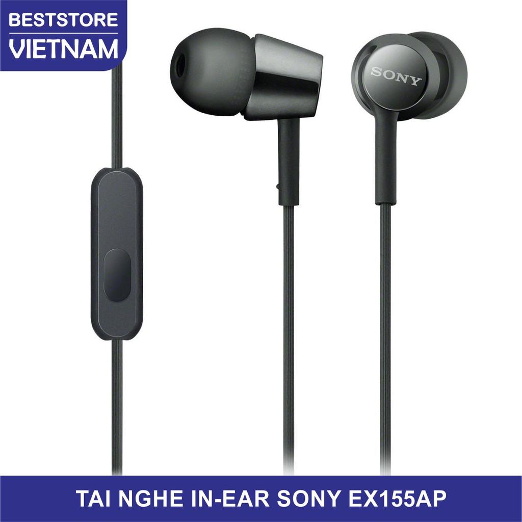 TAI NGHE NHÉT TAI CÓ MIC SONY EX155AP - HÀNG CHÍNH HÃNG - BẢO HÀNH 12 THÁNG