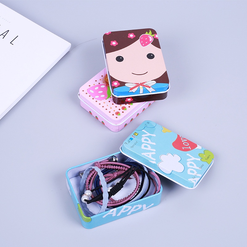 Hộp thiếc rỗng nắp đạy đựng màu chiết, đựng sticker, đựng quà tặng, đồ nhỏ cute
