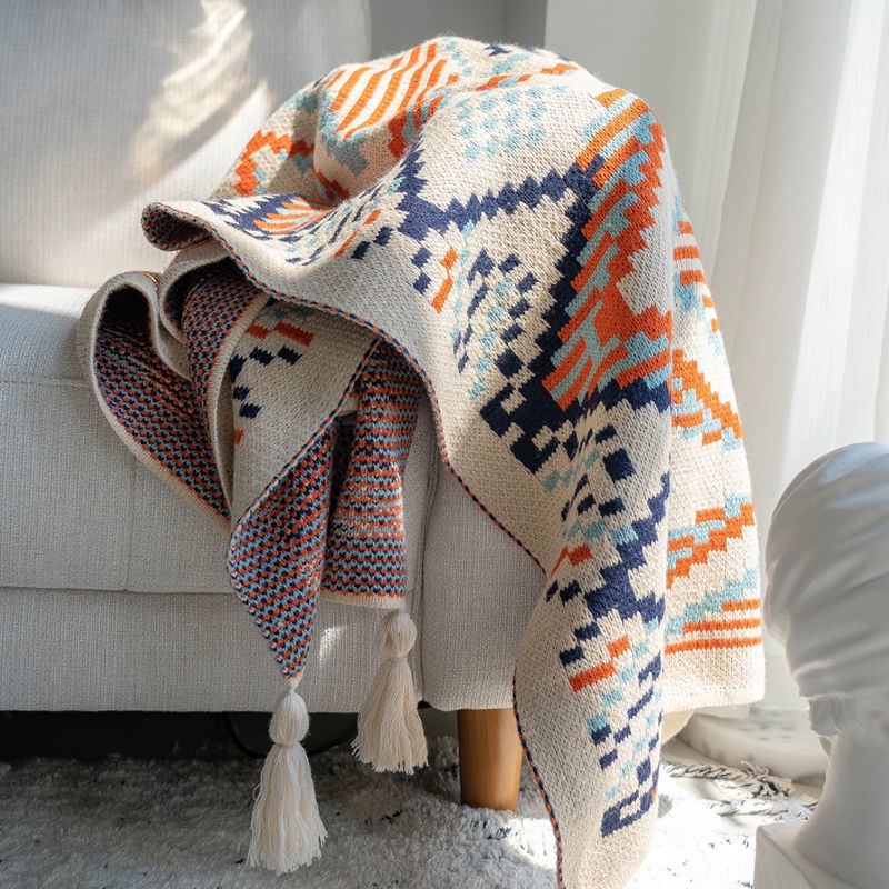 Chăn Dệt Kim Thoáng Khí Phong Cách Bohemian