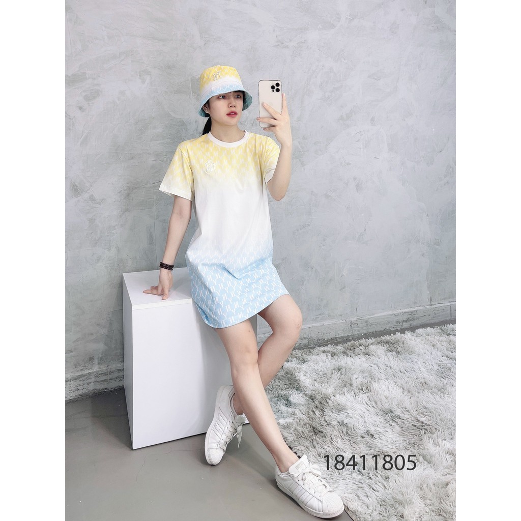 (HÀNG XUẤT XỊN) Váy / Đầm phối màu 18411804 M//L//B MONOGRAM TEE DRESS Made in V//N full-tag-code  SIZE S M L
