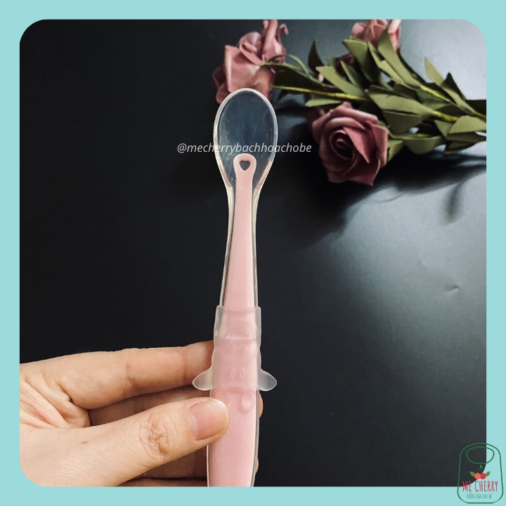 Thìa ăn dặm silicon cho bé nhiều màu dễ thương