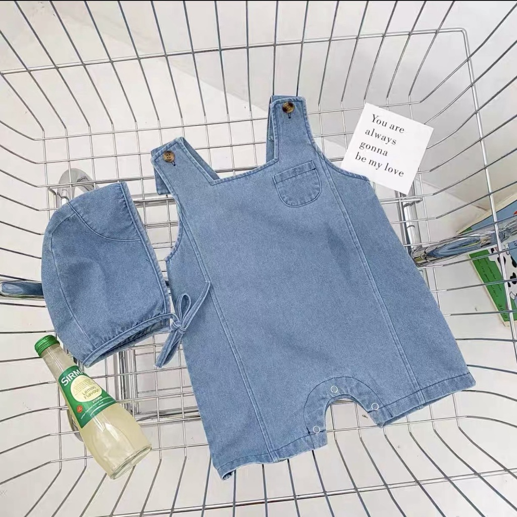 Yếm Bò Jean Cho Bé, Yếm Quần Jean Bò Và Áo Phông Cho Bé Trai Bé Gái Cân Nặng Từ 5kg-32kg Quần Áo Trẻ Em BETHO KIDS